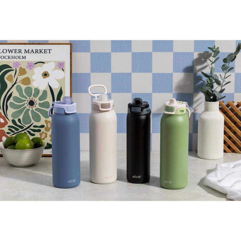 slide 2 of 8, Ello Pop and Fill 32oz Stainless Steel Water Bottle Dark Blue, 32 oz