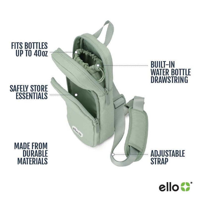 slide 3 of 4, Ello 20oz - 32oz Water Bottle Sling Green, 20 oz, 32 oz
