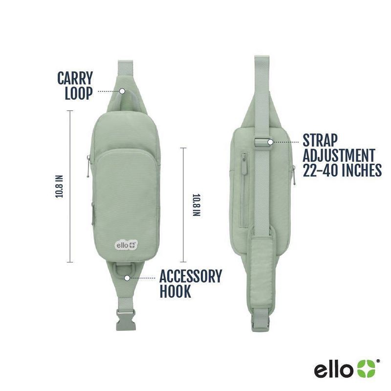 slide 4 of 4, Ello 20oz - 32oz Water Bottle Sling Green, 20 oz, 32 oz