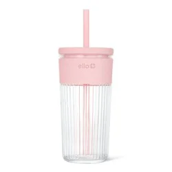 Ello Ava 18oz Straw Tumbler Pink