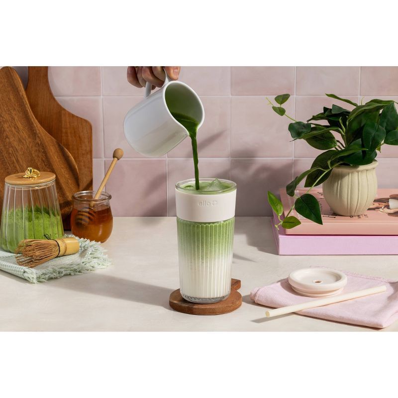 slide 2 of 4, Ello Ava 18oz Straw Tumbler Cream, 18 oz