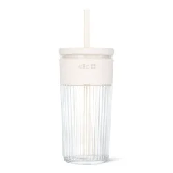Ello Ava 18oz Straw Tumbler Cream
