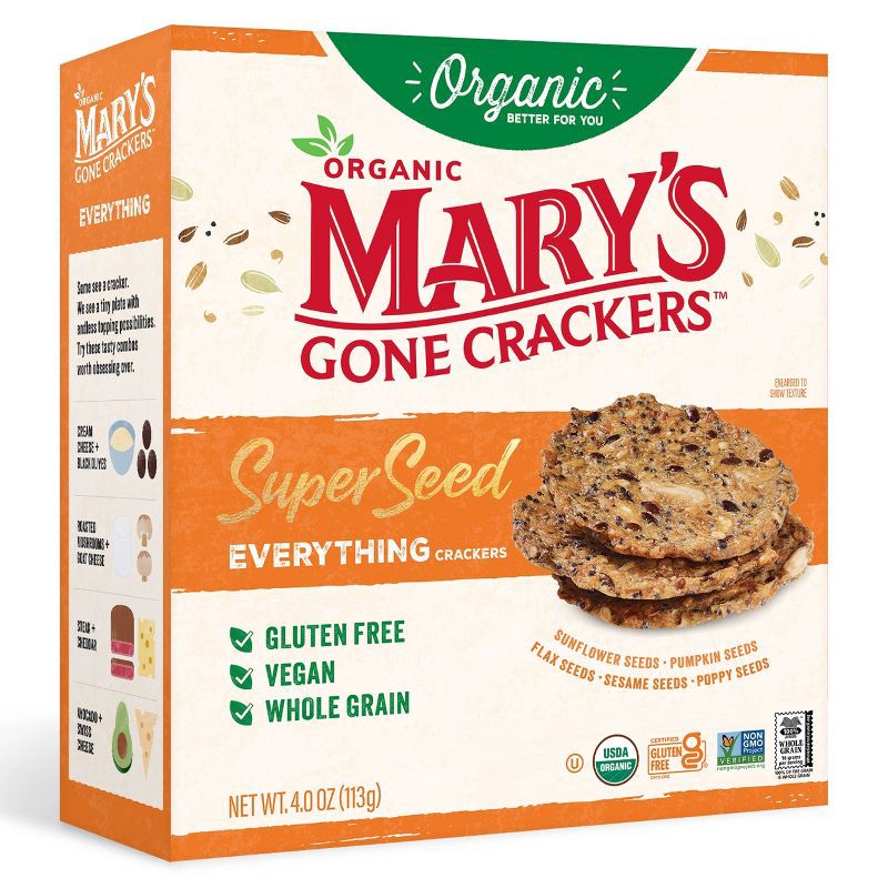 slide 5 of 8, Mary's Gone Crackers Gluten Free Super Seed Everything - 4oz, 4 oz