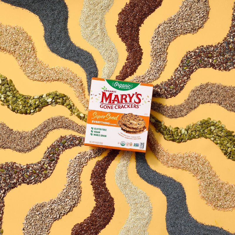 slide 3 of 8, Mary's Gone Crackers Gluten Free Super Seed Everything - 4oz, 4 oz