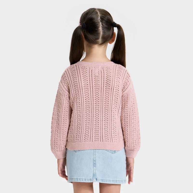 slide 2 of 3, Toddler Girls' Lightweight Sweater - Cat & Jack™ Light Pink 12M, 1 ct