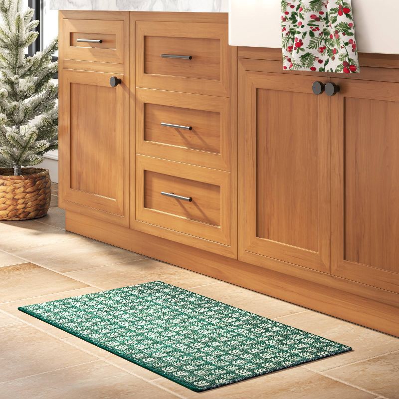 slide 2 of 4, 1'8"x2'10" Christmas Tree Print Rug - Threshold™, 1 ct