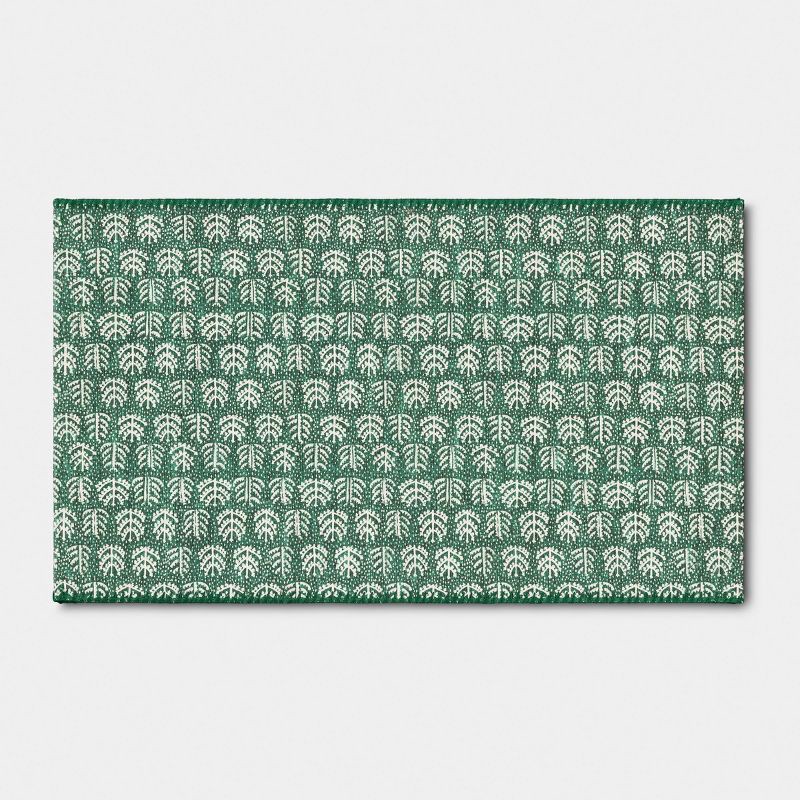 slide 1 of 4, 1'8"x2'10" Christmas Tree Print Rug - Threshold™, 1 ct