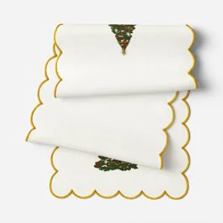 72"x14" Gold Scallop with Trees Table Runner - Threshold™