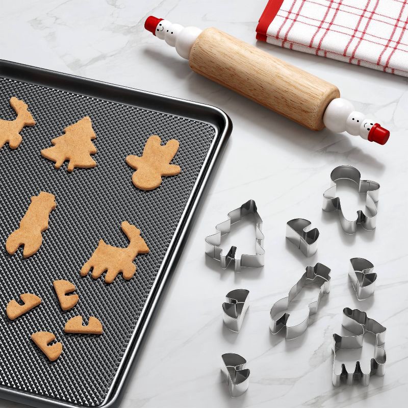 slide 2 of 3, Christmas Snowman Mini Rolling Pin Red/White - Wondershop™, 1 ct