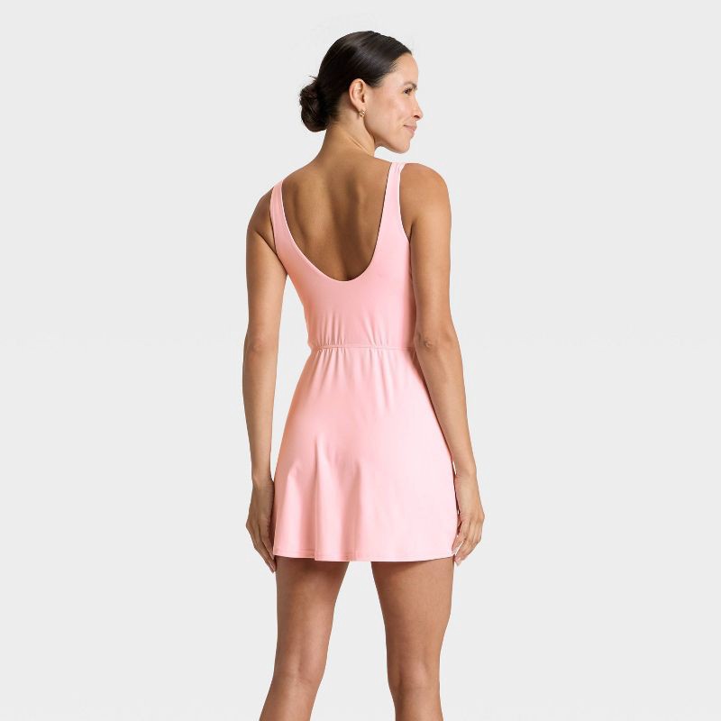 slide 2 of 6, Women's Knit High Neck Active Dress - All In Motion™ Pink XS, 1 ct