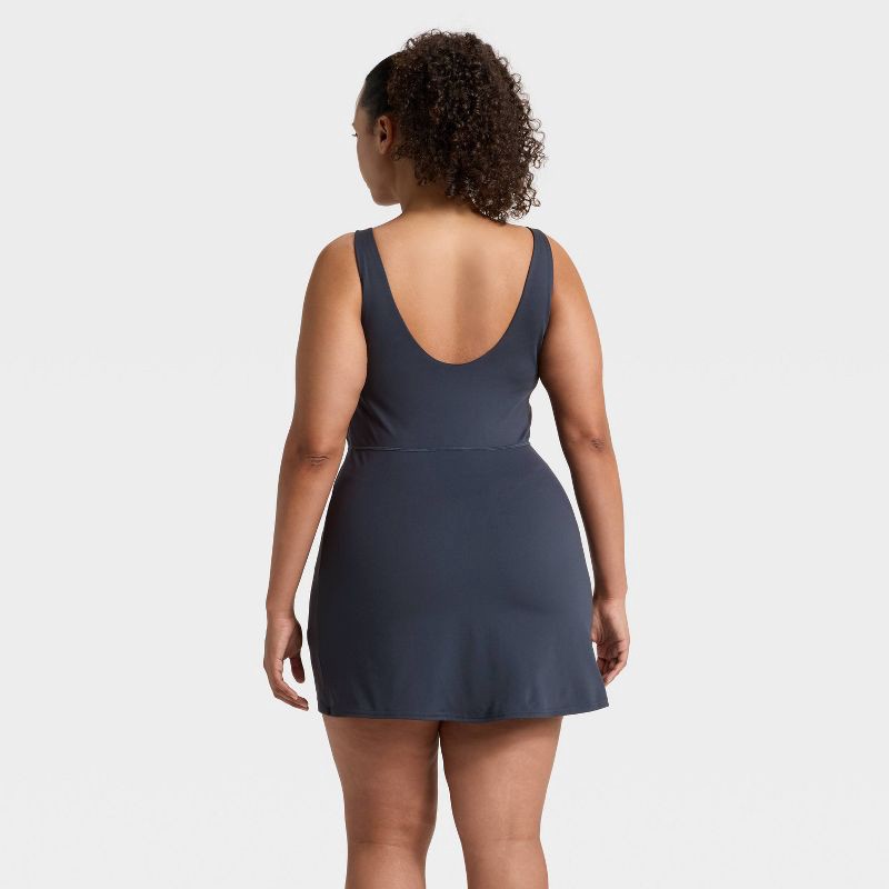 slide 6 of 6, Women's Knit High Neck Active Dress - All In Motion™ Navy Blue XS, 1 ct