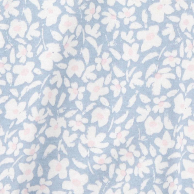 slide 2 of 4, Carter's Just One You® Toddler Girls' 2pk Cotton Long Sleeve Farm and Floral Footed Pajama - Blue/White 5T, 2 ct