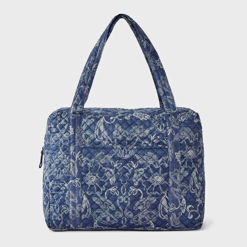 slide 1 of 7, Quilted Weekender Duffel Bag - Universal Thread™ Navy Blue, 1 ct