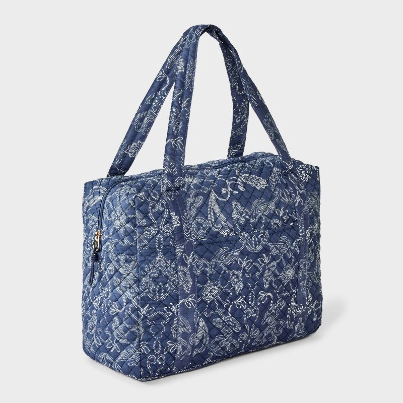 slide 3 of 7, Quilted Weekender Duffel Bag - Universal Thread™ Navy Blue, 1 ct