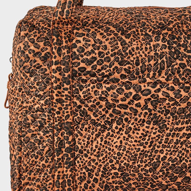 slide 5 of 7, Quilted Weekender Duffel Bag - Universal Thread™ Leopard Print, 1 ct
