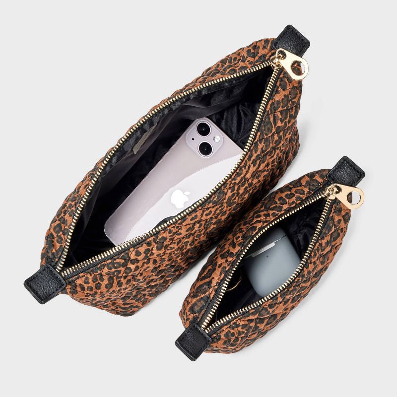 slide 3 of 5, Travel Bag Pouch System - Universal Thread™ Leopard Brown, 1 ct
