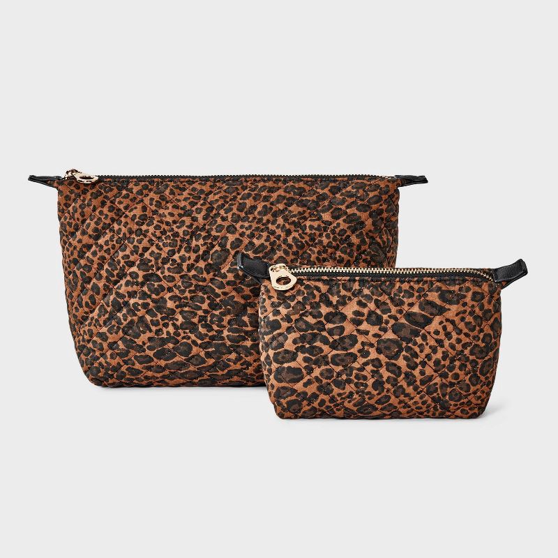 slide 1 of 5, Travel Bag Pouch System - Universal Thread™ Leopard Brown, 1 ct