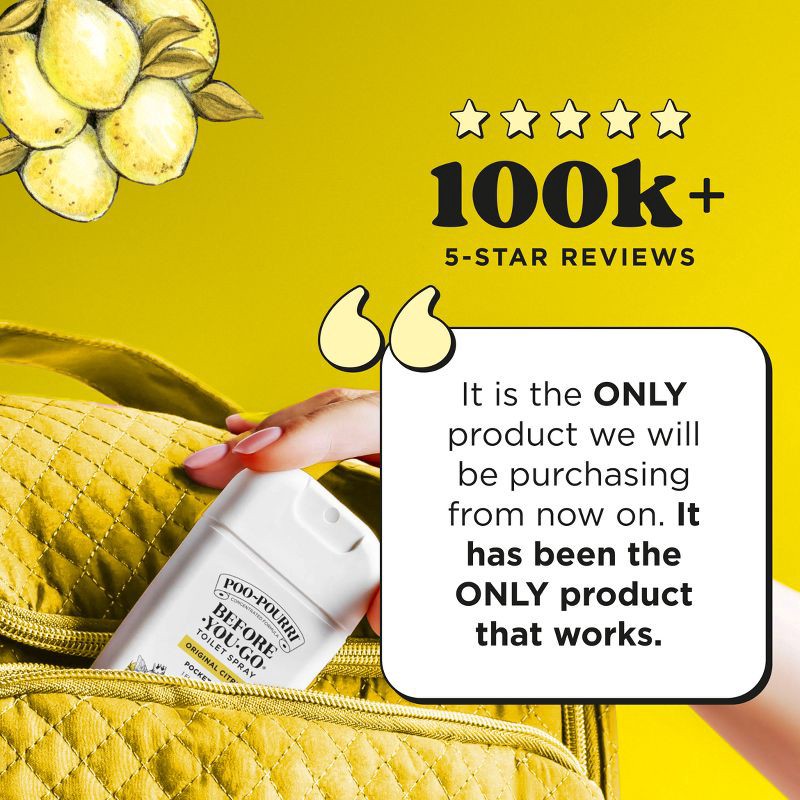 slide 4 of 10, Poo-Pourri Pocket Spray Air Freshener - Original Citrus - 1 fl oz, 1 fl oz