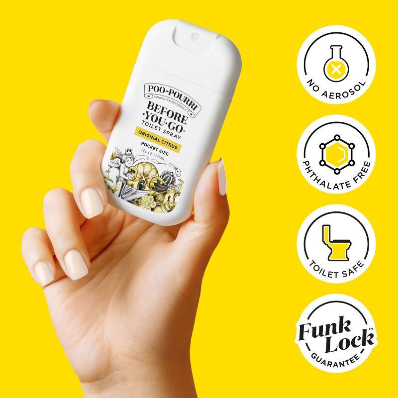 slide 6 of 10, Poo-Pourri Pocket Spray Air Freshener - Original Citrus - 1 fl oz, 1 fl oz