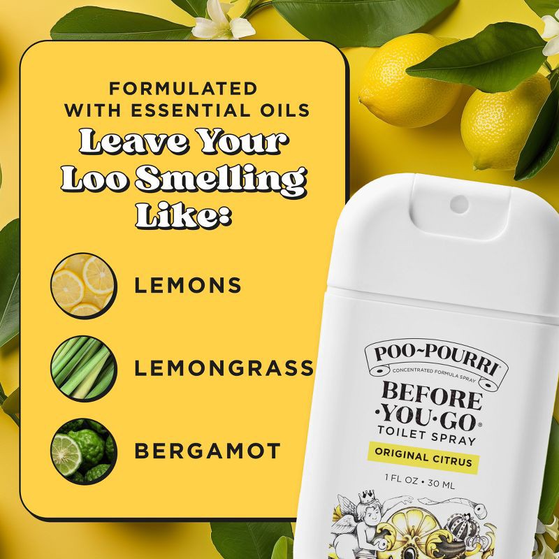 slide 7 of 10, Poo-Pourri Pocket Spray Air Freshener - Original Citrus - 1 fl oz, 1 fl oz