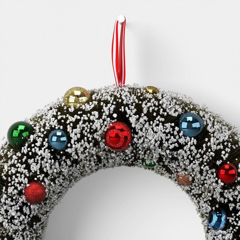 slide 3 of 3, Ornament Christmas Bottlebrush Wreath - Threshold™, 1 ct