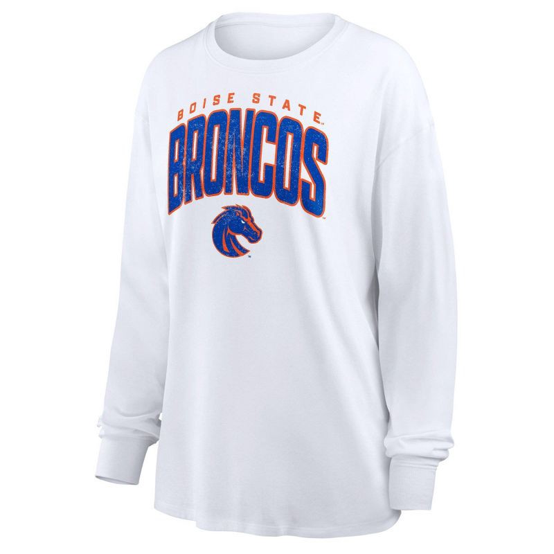 slide 1 of 3, NCAA Boise State Broncos Women's White Long Sleeve T-Shirt - XL, 1 ct