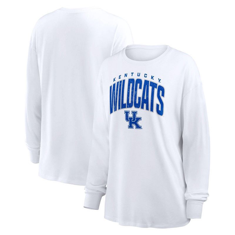slide 3 of 3, NCAA Kentucky Wildcats Women's White Long Sleeve T-Shirt - XL, 1 ct