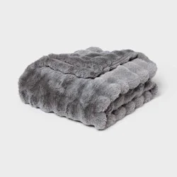 Bubble Fur Throw Gray - Threshold™