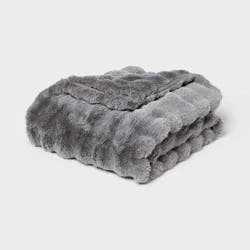 Bubble Fur Throw Gray - Threshold™