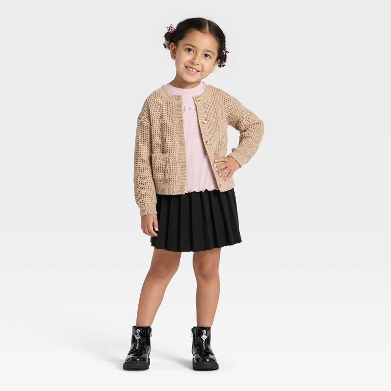 slide 3 of 3, Toddler Girls' Sweater Skirt - Cat & Jack™ Black 4T, 1 ct