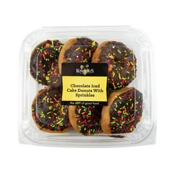 Kwl Chocolate Iced Cake Donuts With Sprinkles