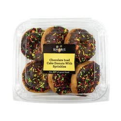 Kwl Chocolate Iced Cake Donuts With Sprinkles
