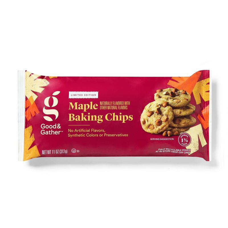 slide 1 of 4, Maple Naturally Flavored with Other Natural Flavors Baking Chips - 11oz - Good & Gather™, 11 oz