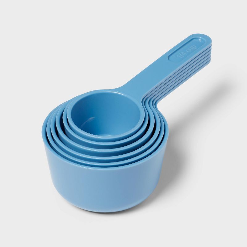 slide 3 of 3, 6pc Measuring Cup Set Blue - Room Essentials™, 6 ct
