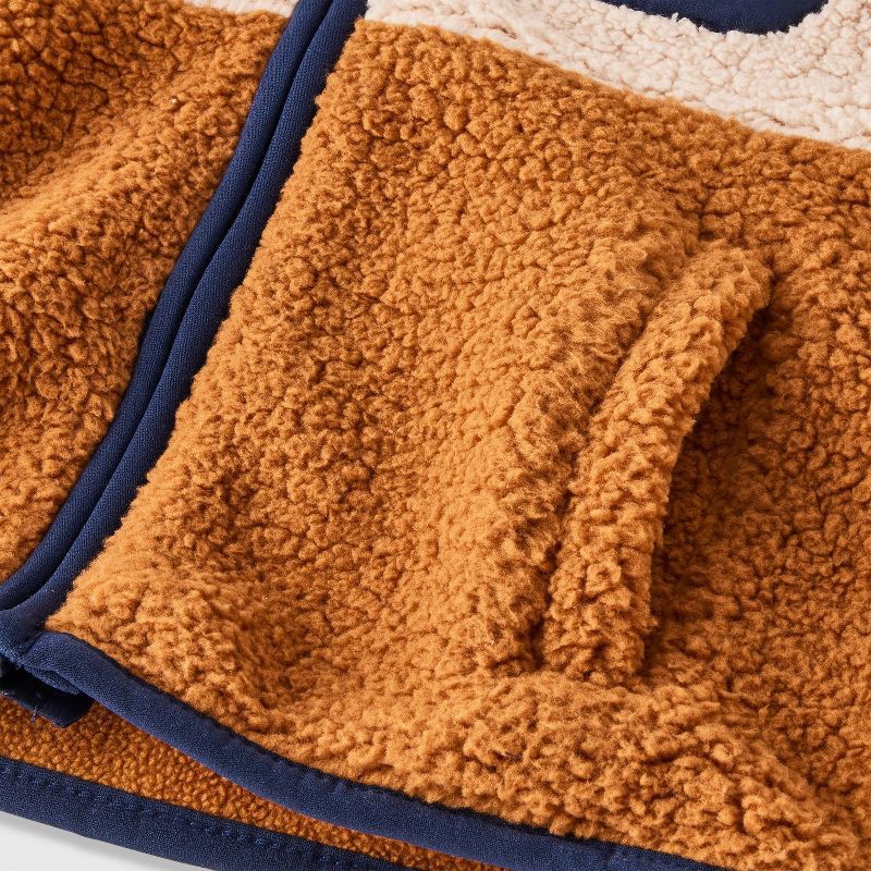 slide 4 of 4, Toddler Boys' Full Zip Fleece Jacket - Cat & Jack™ Brown 3T, 1 ct