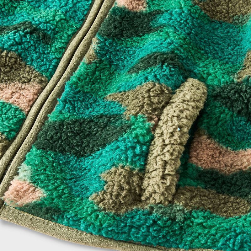 slide 4 of 7, Toddler Boys' Full Zip Fleece Jacket - Cat & Jack™ Green 4T, 1 ct