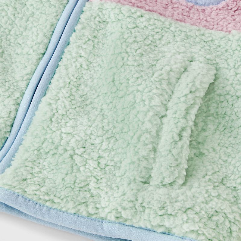 slide 3 of 4, Toddler Girls' Full Zip Fleece Jacket - Cat & Jack™ Cream 18M, 1 ct