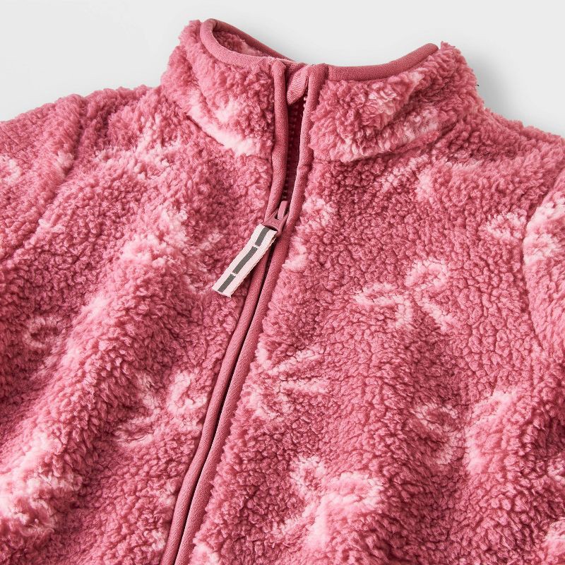 slide 3 of 4, Toddler Girls' Full Zip Fleece Jacket- Cat & Jack™ Pink 2T, 1 ct