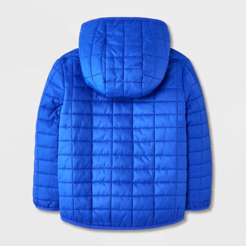 slide 2 of 4, Toddler Boys' Value Hooded Puffer Jacket - Cat & Jack™ Royal Blue 18M, 1 ct