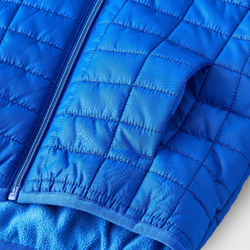 slide 3 of 4, Toddler Boys' Value Hooded Puffer Jacket - Cat & Jack™ Royal Blue 5T, 1 ct