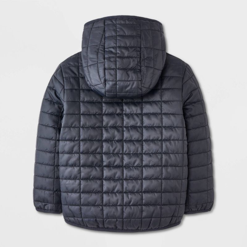 slide 3 of 4, Toddler Boys' Value Puffer Jacket - Cat & Jack™ Black 4T, 1 ct