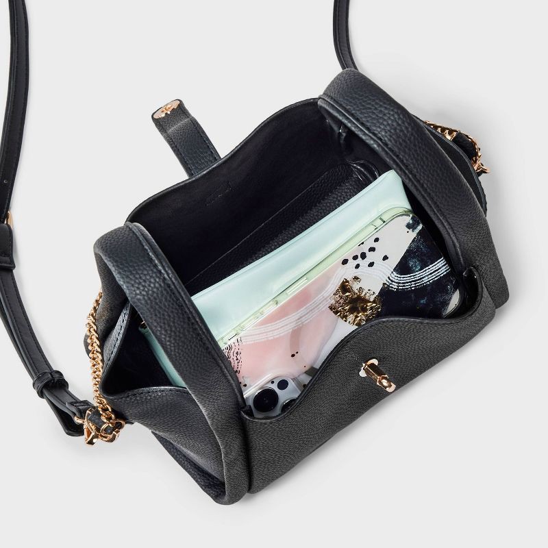 slide 4 of 5, Mini Tote Crossbody Bag - A New Day™ Black, 1 ct