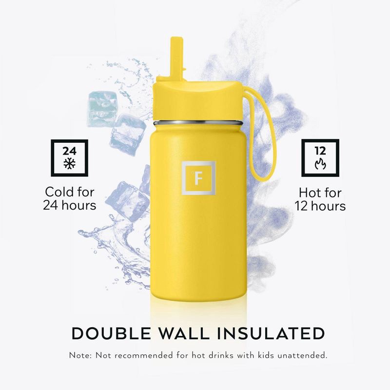 slide 3 of 6, IRON FLASK 14oz Kids' Stainless Steel Water Bottle Sunny Day, 14 oz