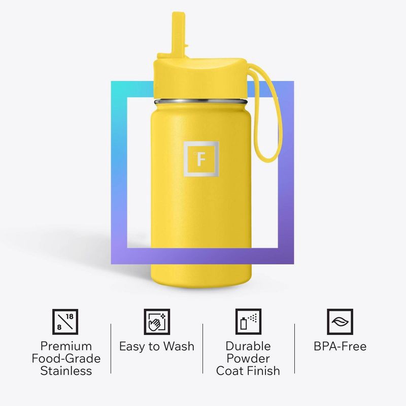 slide 4 of 6, IRON FLASK 14oz Kids' Stainless Steel Water Bottle Sunny Day, 14 oz