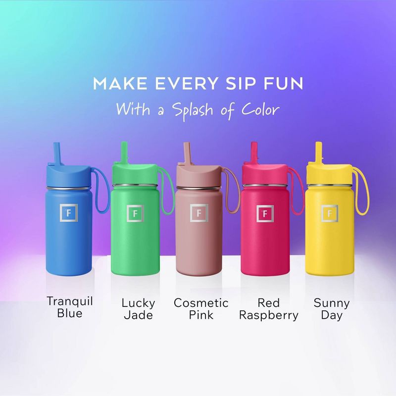 slide 6 of 6, IRON FLASK 14oz Kids' Stainless Steel Water Bottle Sunny Day, 14 oz