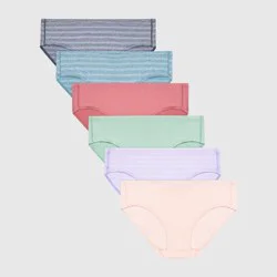 Hanes Girls' 6pk Microfiber Hipster Underwear - 14