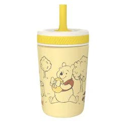 Zak Designs 12oz Winnie The Pooh Stainless Steel Vacuum Kelso Tumbler Yellow