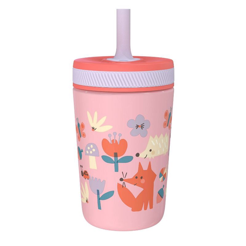 slide 2 of 5, Zak Designs 12oz Forest Fun Stainless Steel Vacuum Kelso Tumbler Pink, 12 oz