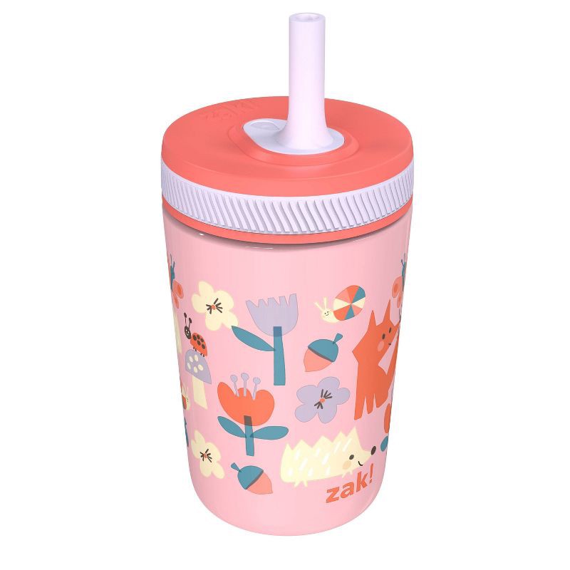 slide 3 of 5, Zak Designs 12oz Forest Fun Stainless Steel Vacuum Kelso Tumbler Pink, 12 oz