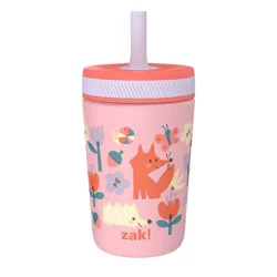 Zak Designs 12oz Forest Fun Stainless Steel Vacuum Kelso Tumbler Pink